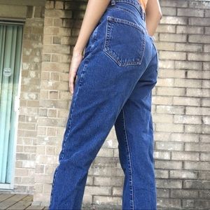 Dark wash mom jeans